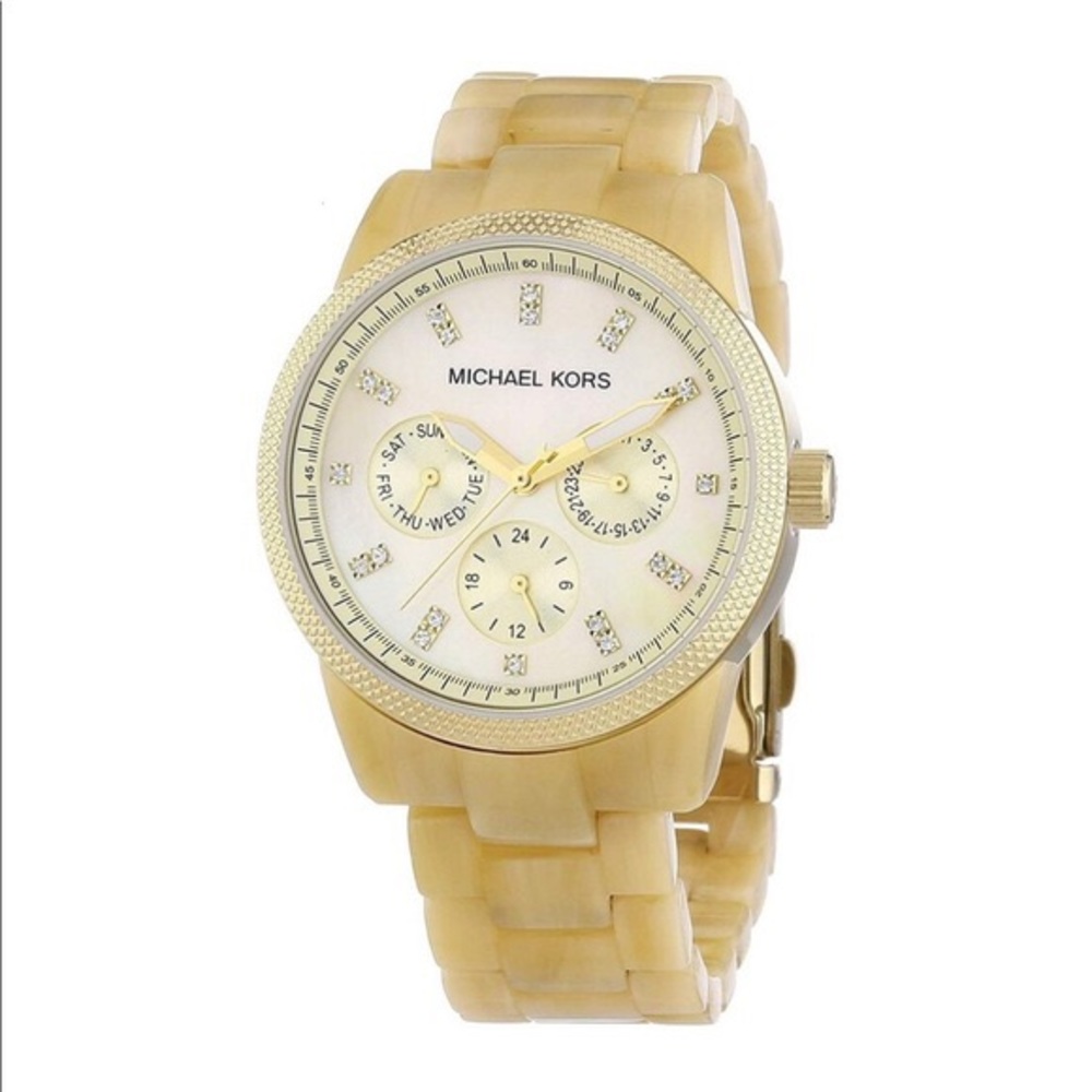 Michael Kors Blonde Tortoise Watch